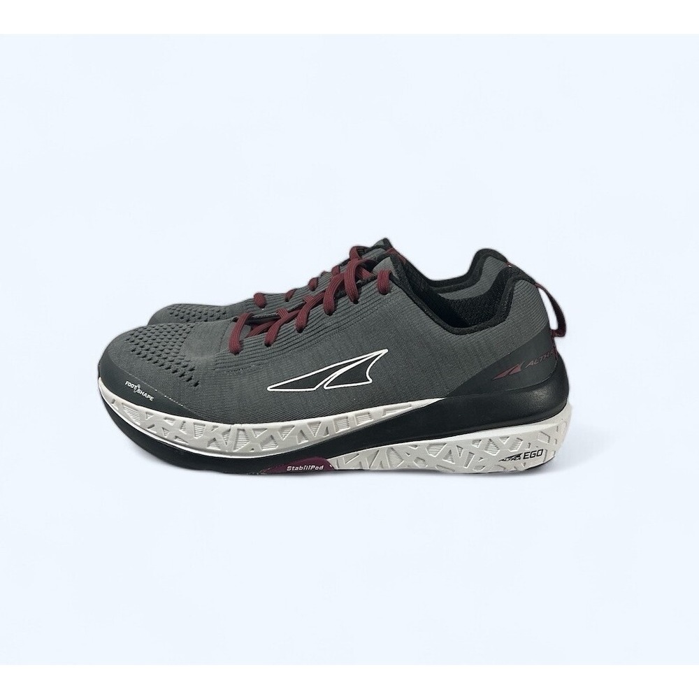 Altra Paradigm 4.5 Gray Red Ego Guide Rail Running Shoes ALW1948G220 Womens 9.5